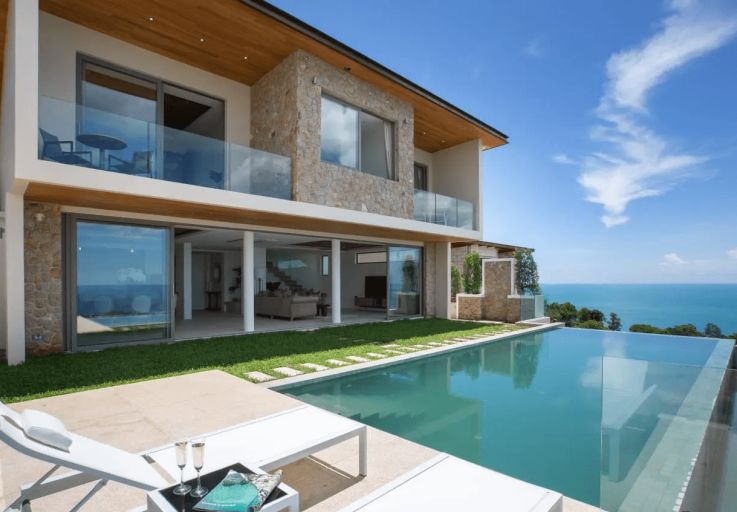 Contemporary 4 Bed Luxury Sea View Villas in Chaweng