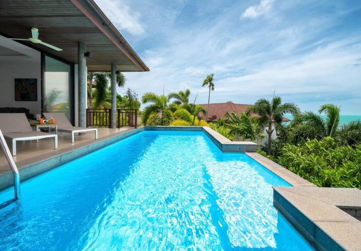 Tropical 3 Bedroom Luxury Sea View Villa in Lamai
